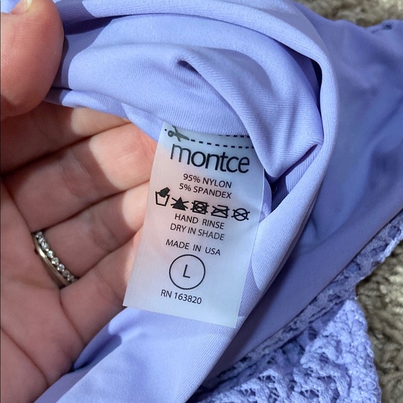 Montce Lavender Crochet Kim One-Piece - Picture 4 of 10